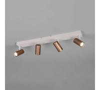 Reality Leuchten Taryn spotlight, brown, length 62 cm, 4-bulb, GU10