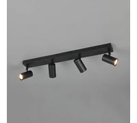 Reality Leuchten Taryn spotlight, matt black, length 62 cm, 4-bulb, mini GU10