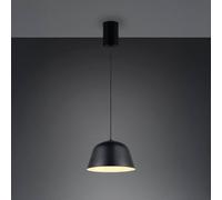 Reality Leuchten Tova pendant light, matt black, Ø 30 cm, metal, E27