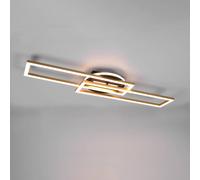 Reality Leuchten Twister LED ceiling lamp, rotatable, remote, brass