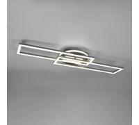 Reality Leuchten Twister LED ceiling light, rotatable remote nickel