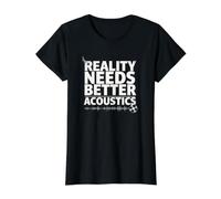 Reality Needs Better Acoustics Value Graphic T-Shirt, Women, Black, M