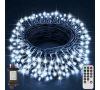 Realky Fairy Lights Plug in, 29.2M/95.8FT 220 LED Waterproof Outdoor String Lights Mains Powered with 8 Modes/Remote Control, Christmas Lights for Outside Indoor Garden Bedroom Decorations(Cool White)