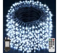 Realky Fairy Lights Plug in, 800 LED 101M/331.4FT Waterproof Outdoor String Lights Mains Powered with 8 Modes/Remote Control, Christmas Lights for Outside Indoor Garden Bedroom Decorations(Cool White)