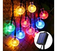 Realky Solar Garden Lights, 60LED Garden Solar Lights 8 Mode IP65 Waterproof 8.1M Solar String Lights Outdoor Garden for Terrace, Party, Balcony, Gazebo (Multicolor+Memory Function)
