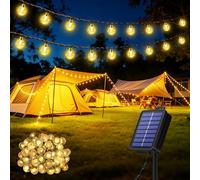 Realky Solar Garden Lights, 60LED Garden Solar Lights 8 Mode IP65 Waterproof 8.1M Solar String Lights Outdoor Garden for Terrace, Party, Balcony, Gazebo(Warm White+Memory Function)