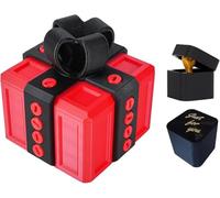 Really Annoying Gift Box with Twisted Storage and Assorted Colours Gift Box Surprise Prank and Catcher 3D Useless and Offset Middle Finger Figurine for Birthday Christmas (Red)