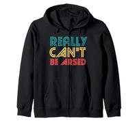 Really can't be arsed funny lazy retro womens gym workout Zip Hoodie