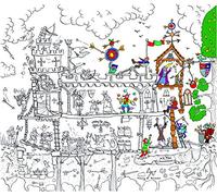 Really Giant Posters Medieval Castle Colouring Poster - Giant Size: 100 x 70 cm