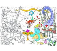 Really Giant Posters Mermaid Sea Adventure Colouring Poster - Giant Size: 100 x 70 cm