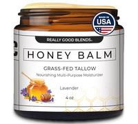 Really Good Blends - Tallow and Honey Balm, XL Size, Organic Body Butter, Grass-Fed Beef Tallow for Skin, Soothing All-Natural Moisturizer for Body and Face | Made in USA - 4 oz (Lavender)
