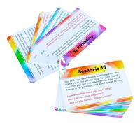 Really Good Stuff Social Skills Discussion Cards for The Classroom or at Home Activity for Kids - Builds Social Emotional, Critical Thinking, Growth Mindset & Vocabulary Skills - Grades 2-5