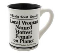 Really Great News Hottest Female on Planet Mug, White
