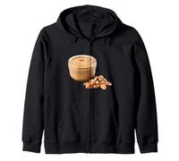 Really Like Almond Butter Snack Protein Vegan Vegetarian Zip Hoodie