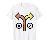 Really Like Bifurcation Decision Choice Value Graphic T-Shirt, Men, White, L