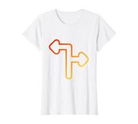 Really Like Bifurcation Decision Choice Value Graphic T-Shirt, Women, White, XS