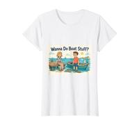 Really Like Boat Stuff - Funny Boating Lake Life Bay Ocean Value Graphic T-Shirt, Women, White, M