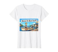 Really Like Boat Stuff - Funny Boating Lake Life Bay Ocean Value Graphic T-Shirt, Women, White, S