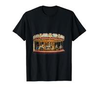 Really Like Carousels Carousel Carnival Amusement Park T-Shirt, Men, Black, 4X-Large