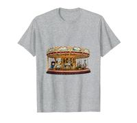 Really Like Carousels Carousel Carnival Amusement Park T-Shirt, Men, Heather Grey, 4X-Large