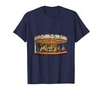 Really Like Carousels Carousel Carnival Amusement Park T-Shirt, Men, Navy Blue, 4X-Large