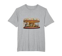 Really Like Carousels Carousel Carnival Amusement Park T-Shirt, Men's Big and Tall, Heather Grey, 4X Tall