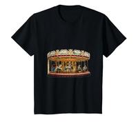 Really Like Carousels Carousel Carnival Amusement Park T-Shirt, Youth, Black, 4T