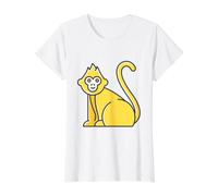 Really Like Macaque Monkey Macaques Value Graphic T-Shirt, Women, White, M