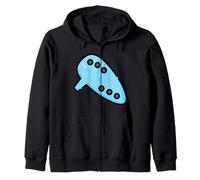 Really Like Ocarina Musical Potato Flute Zip Hoodie