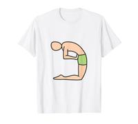 Really Like Ustrasana Camel Pose Yoga Value Graphic T-Shirt, Men, White, S