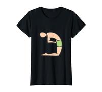 Really Like Ustrasana Camel Pose Yoga Value Graphic T-Shirt, Women, Black, XS