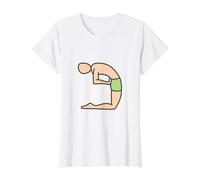 Really Like Ustrasana Camel Pose Yoga Value Graphic T-Shirt, Women, White, M