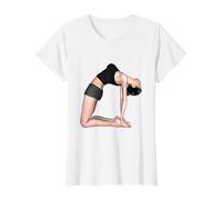 Really Like Ustrasana Camel Pose Yoga Value Graphic T-Shirt, Women, White, XL