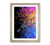 Really Nothing Abstract Framed Print for Living Room Bedroom Home Office Décor, Wall Art Picture Ready to Hang, Oak A3 Frame (34 x 46 cm)