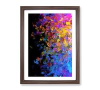 Really Nothing Abstract Framed Print for Living Room Bedroom Home Office Décor, Wall Art Picture Ready to Hang, Walnut A2 Frame (64 x 46 cm)