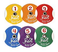 Really?! Number Dial Wheel Spinners - Set of 6 - Game Accessories with Numbers 1-6 for Multiple Uses, Red, Orange, Yellow, Green, Blue, Purple - Learn Numbers and Improve Motor Skills