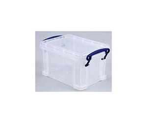 Really Use Box 1.6 L Plastic Clear Transparent, Removable Lid - Box Set of 3