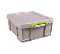 Really Useful 18 Litre Plastic Storage Box with Lid Grey (18RDG)
