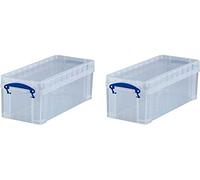 Really Useful Products DVD Media Storage Box 20 DVD - Neutral 6.5 Litre Pack of 2