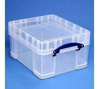Really Useful Box Plastic Storage 21 Litre with XL Lid Clear