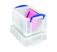 Really Useful 3L Plastic Storage Box with Lid 245x180x160mm Clear 3C + Free finchley Refill Pen