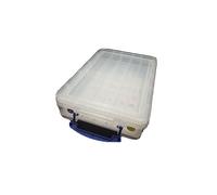 Really Useful Clear Plastic Organiser and Clear Boxes to Organiser, 16 x 0.14 Litre Storage Boxes in a Clear Plastic Organiser and Assorted Boxes