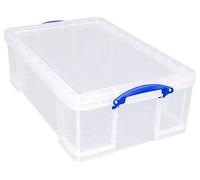 Really Useful (50Liters) Clear Stackable Storage Box - Lightweight, Robust, and Ideal for Crafts, Home Storage, Office or School Storage (Transparent)