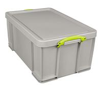 Really Useful Box Plastic Storage 64 Litre Recycled Dove Grey