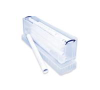 Really Useful 77L Plastic Storage Box and Lid Clip Lock Handles Clear