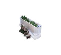 Really Useful 77L Plastic Storage Box and Lid Clip Lock Handles Clear