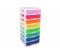 Really Useful 8 Drawer Plastic Storage Tower - Rainbow
