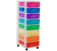 Really Useful Storage Drawer Unit Clear/Rainbow 8x7 Litre, Clear Rainbow