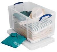 """Really Useful 84 Litre Versatile Clear Storage Box Stackable, Transparent,...