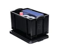 Really Useful 84L Recycled Plastic Storage Box Black 84 Litre - New